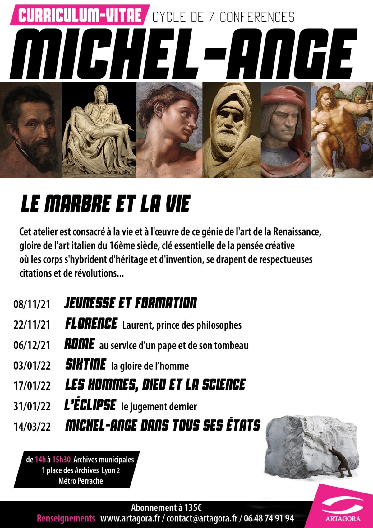 Curriculum vitae: Michel-Ange, le marbre et la vie