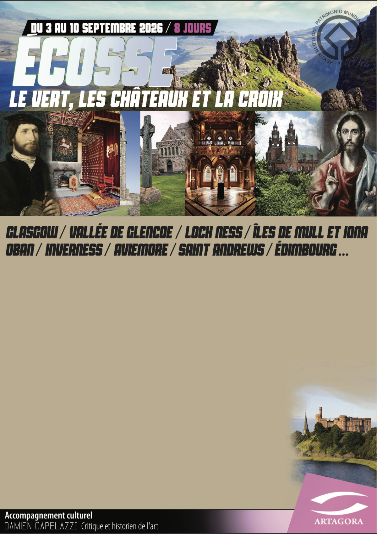 Écosse : le vert, les châteaux et la croix